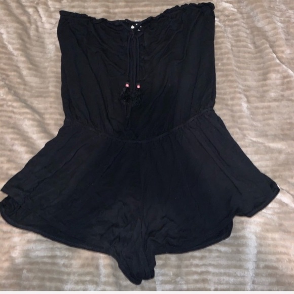Aeropostale Other - black strapless romper cross string Aeropostale Other - black strapless romper cross string